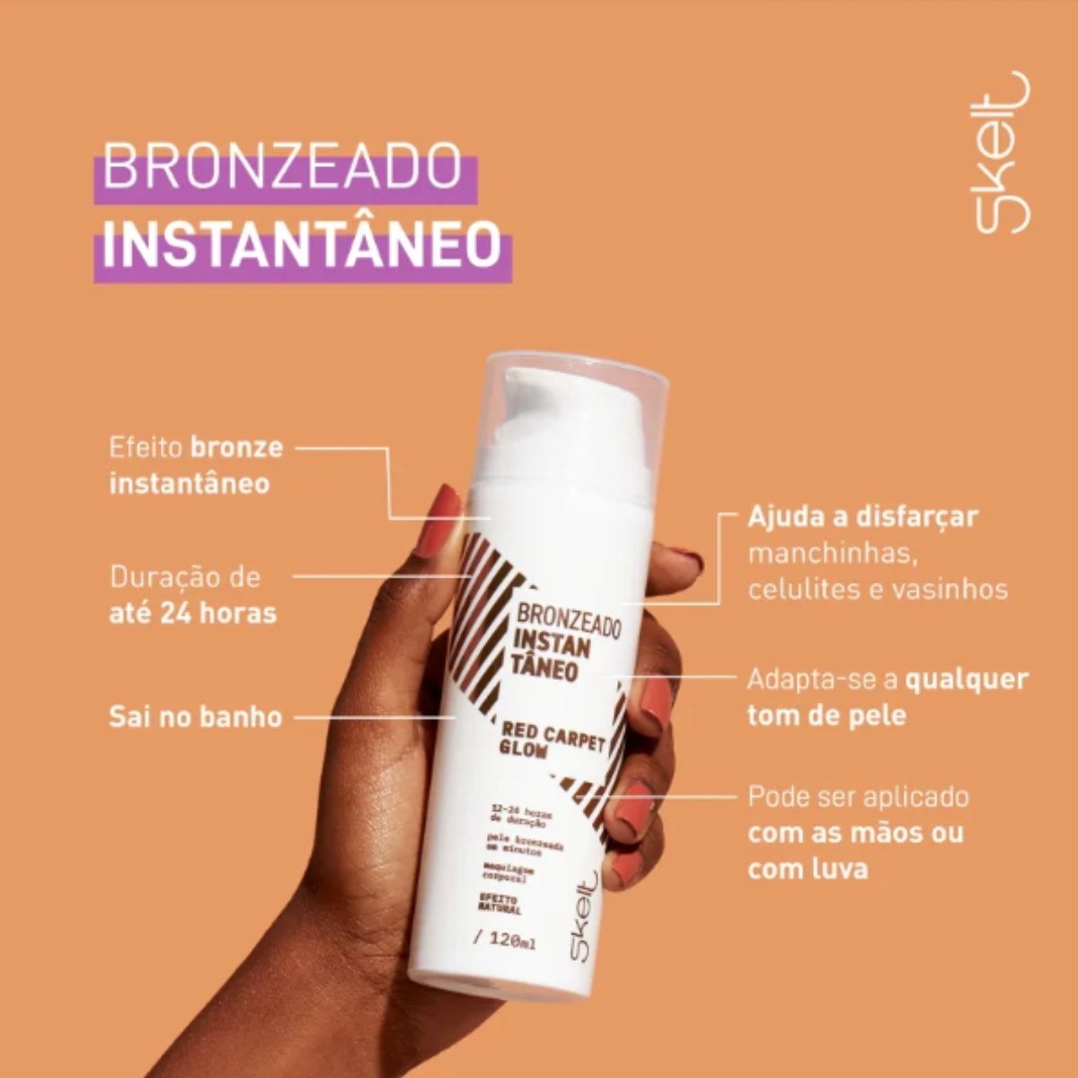 Autobronzeador Corporal Skelt Red Carpet Glow Bronzeado