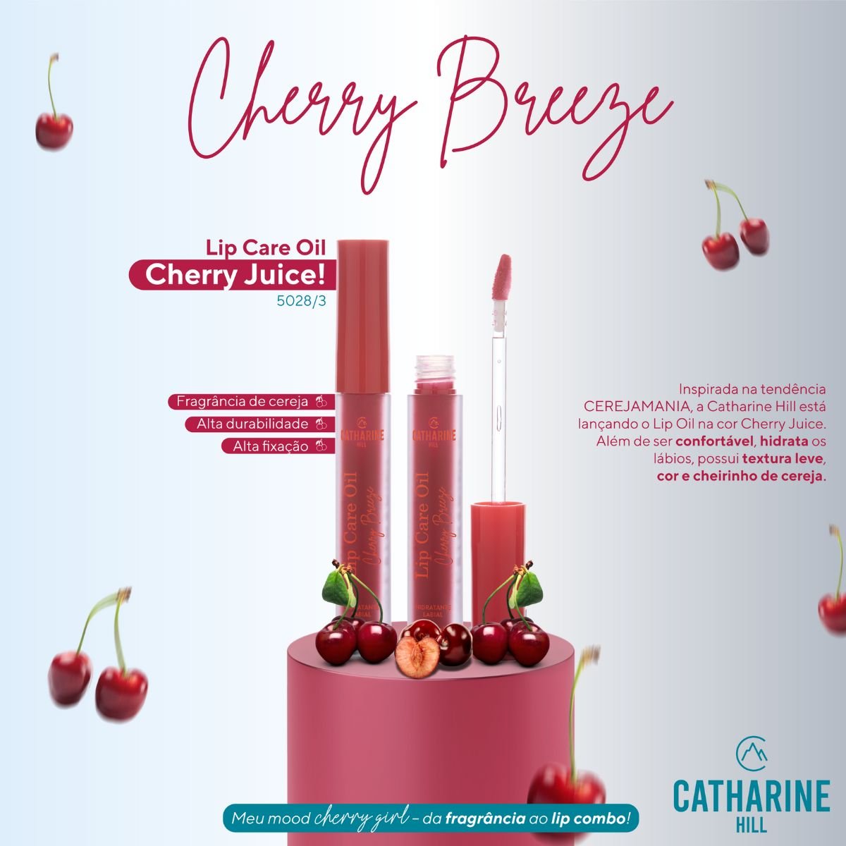 Lip Care Oil Cherry Juice Breezy Catharine Hill - DS Beauty